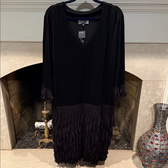Slinky Brand Elegant Black Dress Size 1X - Picture 1 of 5